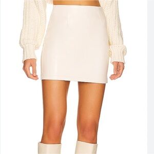 LBLC the Label Abby Faux Leather Mini Skirt